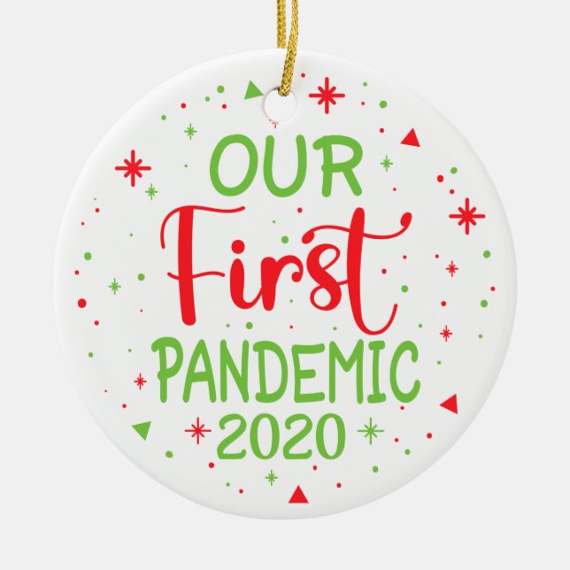 Our First Pandemic 2020 Ceramic Tree Decoration (Front)