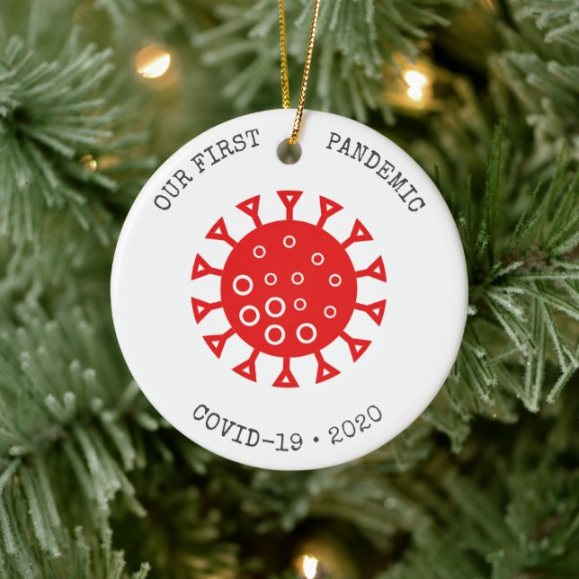 Our First Pandemic Christmas Coronavirus Funny Ceramic Tree Decoration (Tree)