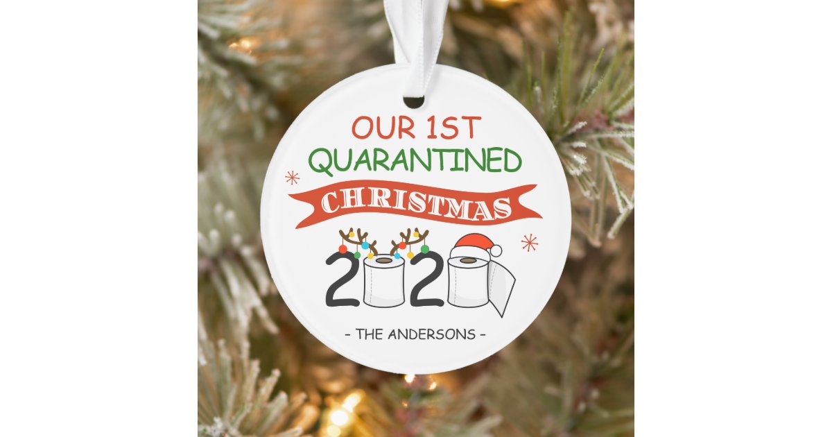 Download Our First Quarantined Christmas 2020 Funny Cute Ornament ...