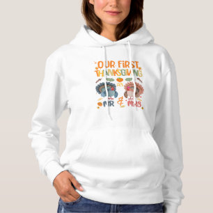 Our First Thanksgiving Mr And Mrs Couple Married 2 Hoodie