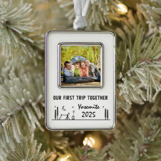Our First Trip Together Yosemite 2025 Silver Plated Framed Ornament