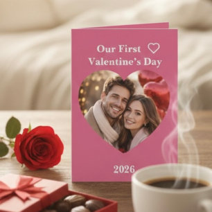 Our First Valentine’s Day Folded Greeting Card