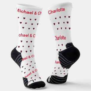 Our First Valentine's Day as Mr and Mrs Name Socks