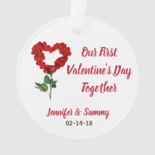 Our First Valentine's Day Personalised Ornament