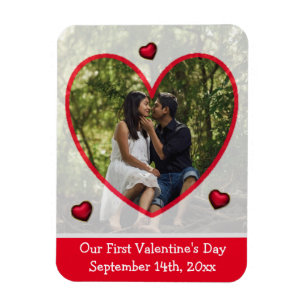 Our First Valentine's day Reminder Photo Magnet