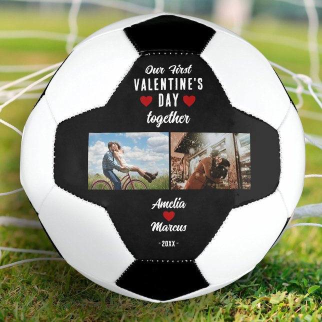 Our First Valentine's Day Together 2 Photos Black Football (Creator Uploaded)