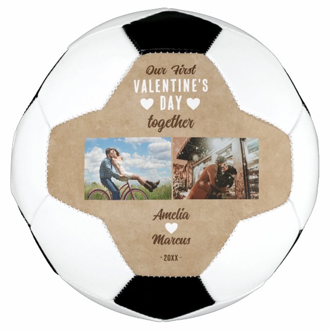 Our First Valentine's Day Together 2 Photos  Football (Front)