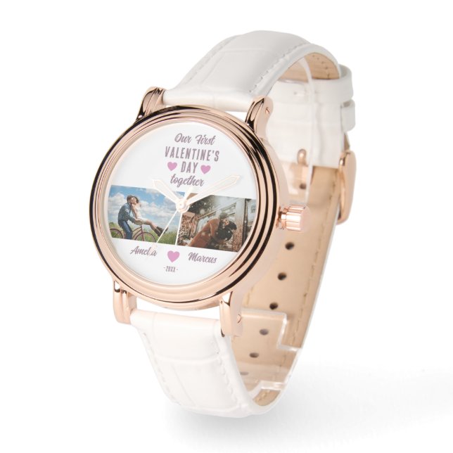 Our First Valentine's Day Together 2 Photos Watch (Angle)