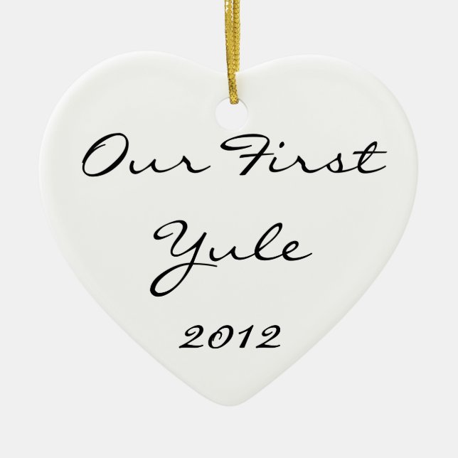 Our First Yule Ceramic Tree Decoration (Front)