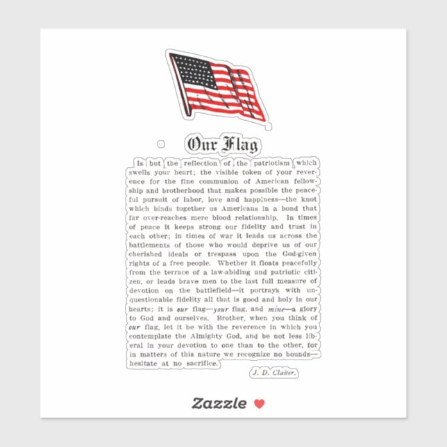 Our Flag USA Americana Patriotism Words Sayings (Sheet)
