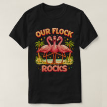 Our Flock Rocks Cute Flamingo Matching