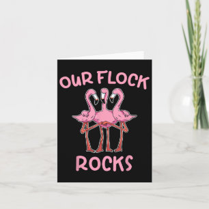 Our Flock Rocks Flamingo Matching Family Vacation  Card
