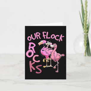 Our Flock Rocks Flamingo Matching Family Vacation Card
