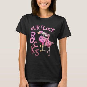 Our Flock Rocks Flamingo Matching Family Vacation  T-Shirt
