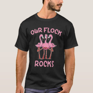 Our Flock Rocks Flamingo Matching Family Vacation T-Shirt