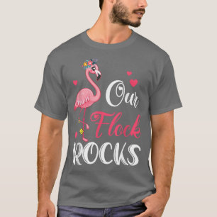 Our Flock Rocks Flamingo Matching Family Vacation T-Shirt