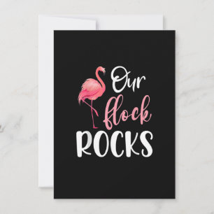Our Flock Rocks Flamingo Mother's Day Matching Fam Invitation