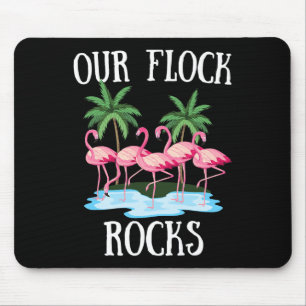 Our Flock Rocks Flamingos Lover Family Vacation Gr Mouse Mat