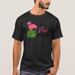 Our Flock Rocks Tropical Flamingo Matching Family T-Shirt