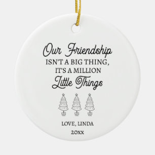 Our Friendship Custom Name Christmas Ceramic Tree Decoration