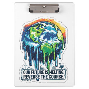 Our Future is Melting Global Warming Awareness Clipboard