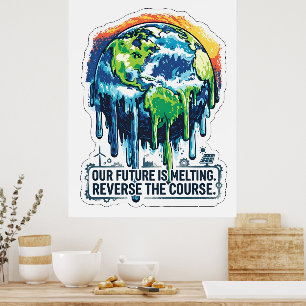 Our Future is Melting   Global Warming Awareness Poster