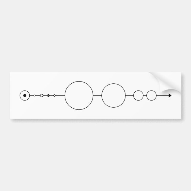 our geometric solar system bumper sticker (Front)