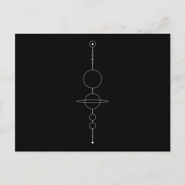 our geometric solar system postcard (Front)