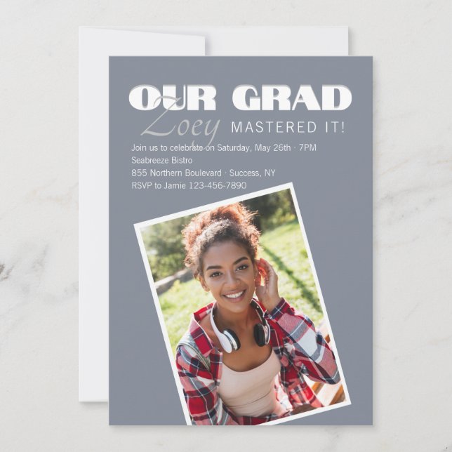 Our Grad Photo Graduation Invitation (Front)