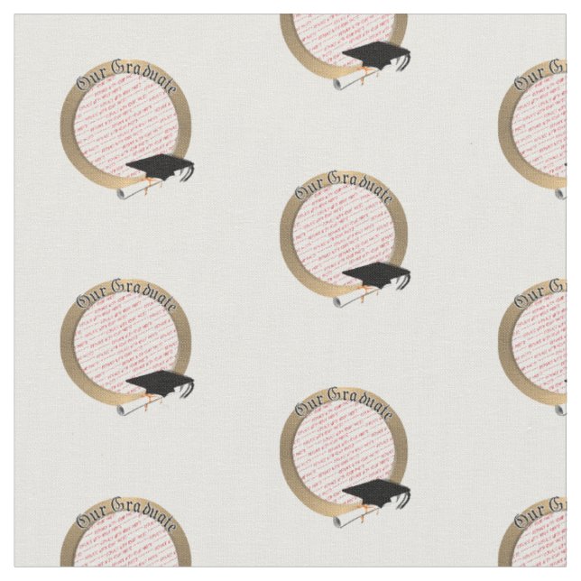 'Our Graduate' Photo Frame Fabric (Close Up)