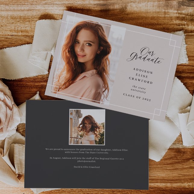 Our Graduate | Photo Graduation Announcement (Creator Uploaded)