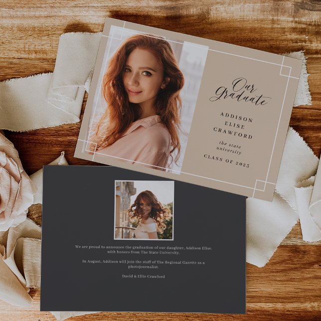 Our Graduate | Photo Graduation Announcement (Creator Uploaded)