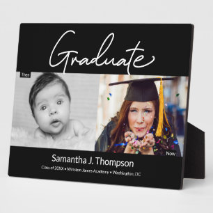Our Graduate then and now Photos Keepsake Plaque