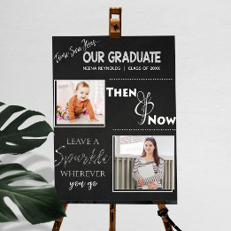 Our Graduate | Then & Now |Graduation Photo Poster