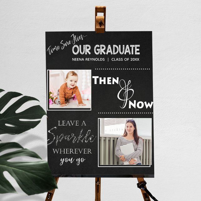 Our Graduate  | Then & Now |Graduation Photo Poster (Our Graduate | Then & Now |Graduation Photo Poster)