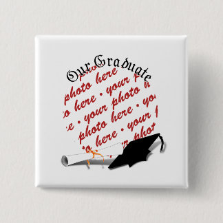 "Our Graduate" w/Cap & Diploma Photo Frame 15 Cm Square Badge