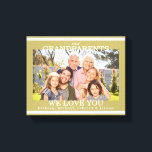 Our Grandchildren photo  Canvas Print<br><div class="desc">Our Grandchildren Photo with Grandparents.  Names and Year.</div>