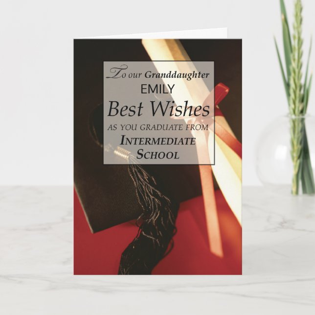 OUR Granddaughter Custom Name Graduation Card (Front)