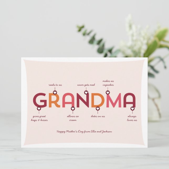 Our Grandma Is... Greeting Card for Mother's Day (Standing Front)
