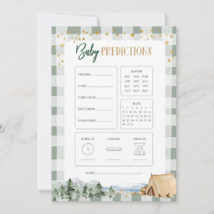 Our Greatest Adventure Baby Shower Baby Prediction Invitation