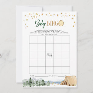 Our Greatest Adventure Baby Shower Bingo Game Invitation