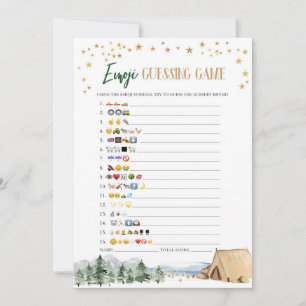 Our Greatest Adventure Baby Shower Emoji Game Invitation