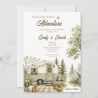Our Greatest Adventure Baby Shower Invitation