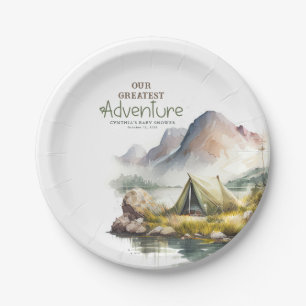 Our Greatest Adventure Wild Nature Camping Paper Plate