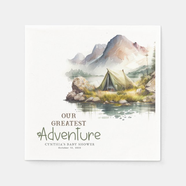 Our Greatest Adventure Wild Nature Themed Napkin (Front)