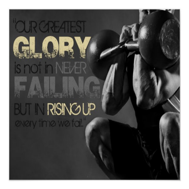 Our Greatest Glory Motivational Poster (Front)