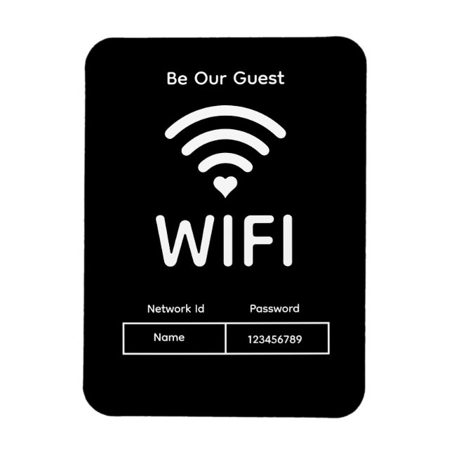 Our Guest Wifi Password Flexible Photo Magnet (Vertical)