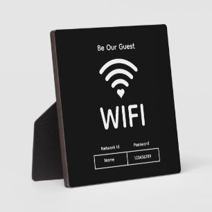 Our Guest Wifi Password Tabletop Plaque with Easel