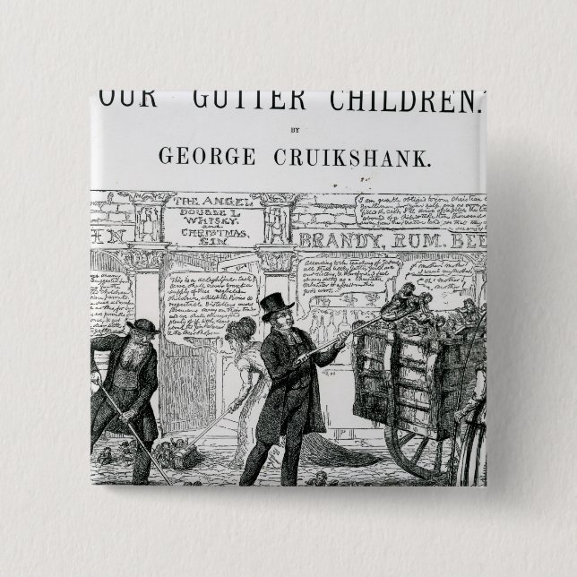 Our Gutter Children, 1869 15 Cm Square Badge (Front)