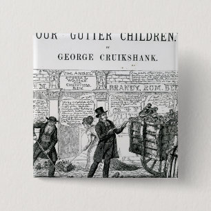 Our Gutter Children, 1869 15 Cm Square Badge
